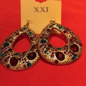 Rhinestones Multicolor Earrings for a  Glamorous Woman 👠
